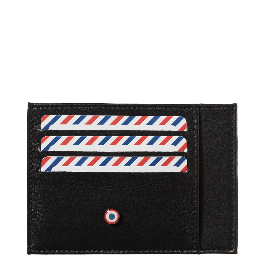 PAUL Smooth leather Card holder Black is black