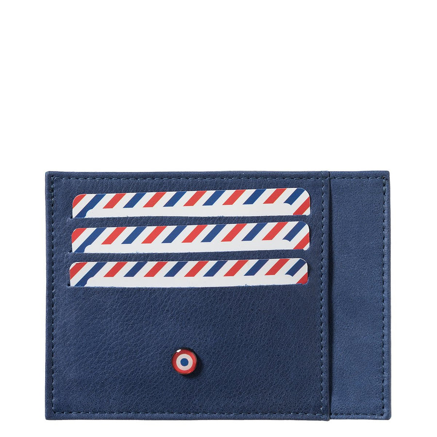 PAUL Nubuck leather Card holder Sea Indigo