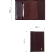 Louis Vintage Leather Passport Holder Cloud Gray