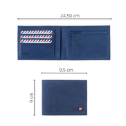 ARTHUR 2.0 Cuir vintage Portefeuille Italien Bois Vert