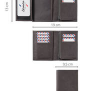 VICTOR Nubuck leather junior wallet Nuage Gray 