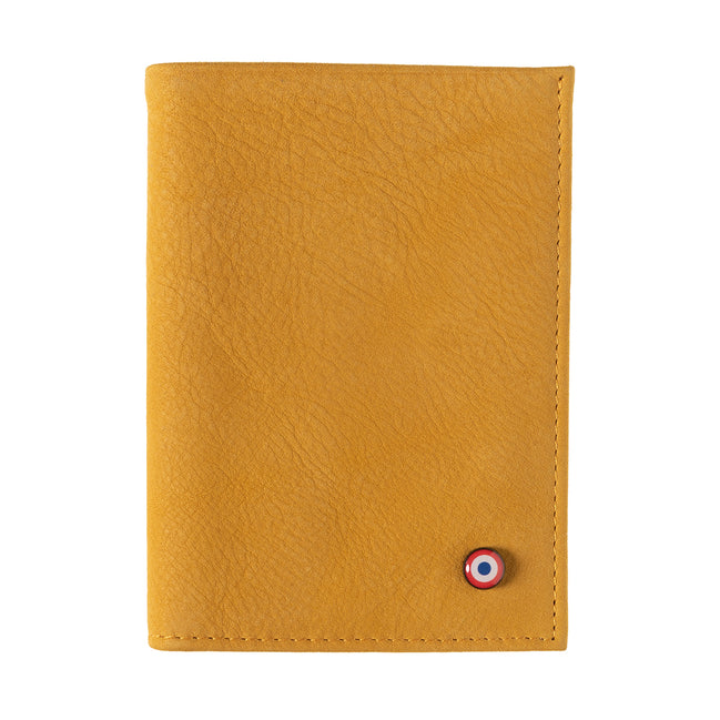 VICTOR Cuir nubuck portefeuille Junior Soleil Jaune