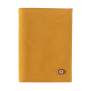 VICTOR Nubuck leather junior wallet Sun Yellow personalized 
