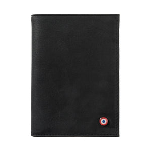 VICTOR Nubuck leather junior wallet Black it's personalized black