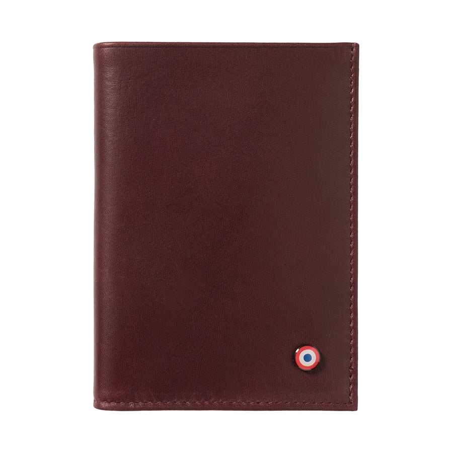 VICTOR Personalized Red Vine Junior Smooth Leather Wallet