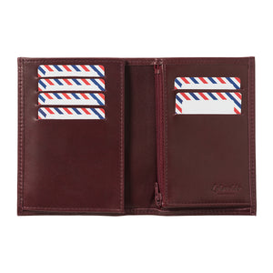 VICTOR Personalized Red Vine Junior Smooth Leather Wallet