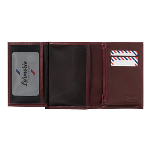 VICTOR Smooth leather junior wallet Red Vine