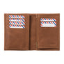 VICTOR Cuir vintage portefeuille Junior Terre Brunie personnalisé