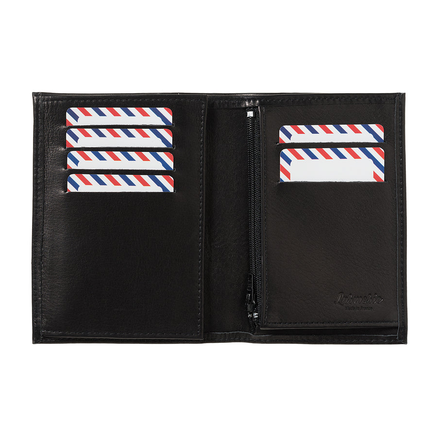 VICTOR Smooth leather Junior wallet Black it's black