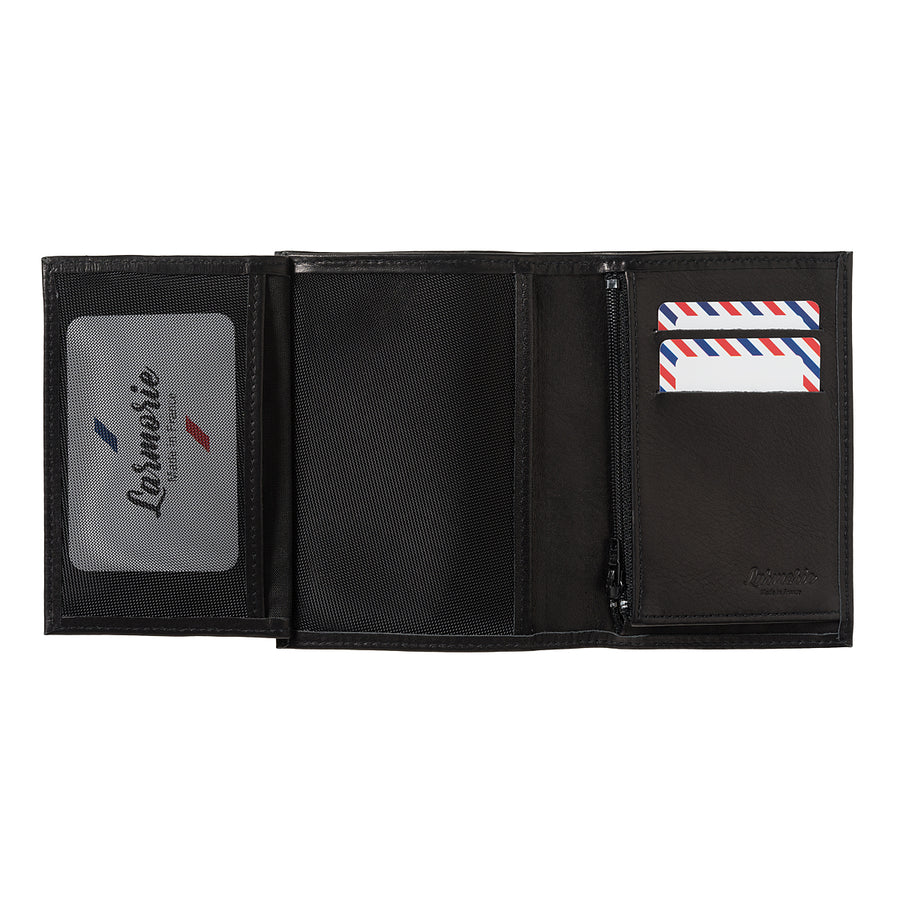 VICTOR Smooth leather Junior wallet Black it's black