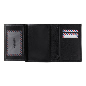 VICTOR Grained leather wallet Junior Black is black